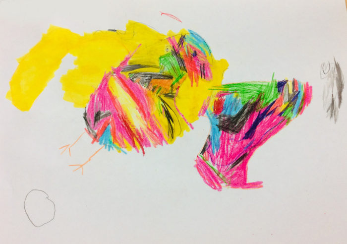 The winning entry - a funky bird by Olli
